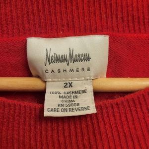 Red cashmere sweater - Neiman Marcus